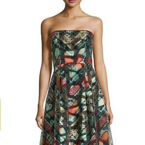 ⭐️ Sachin + Babi | Strapless Tribal Print Gown